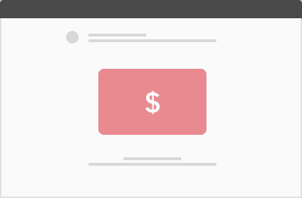 Illustration of an e-gift card arriving by email
